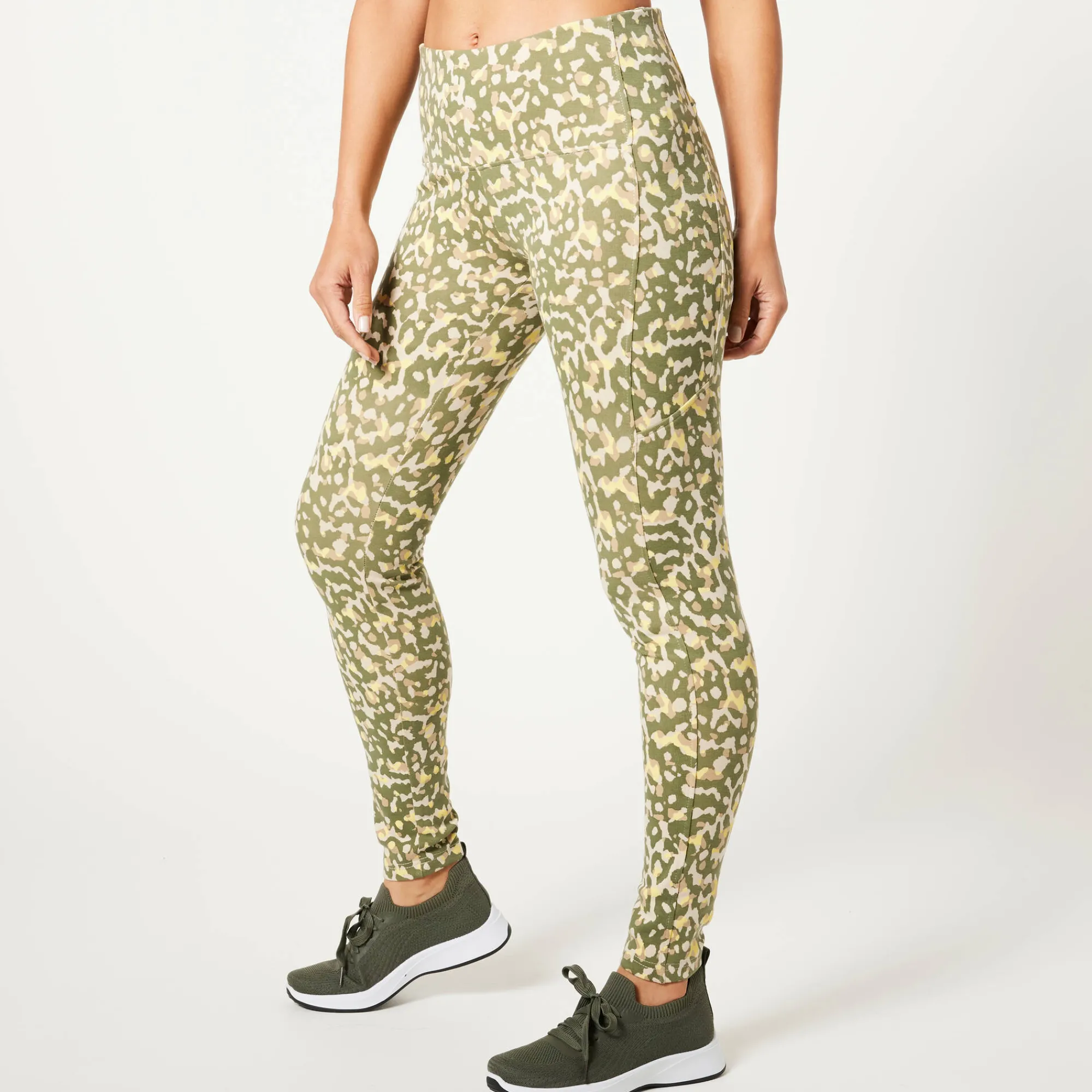 Legging<Blancheporte Legging met zakje, bedrukt kaki