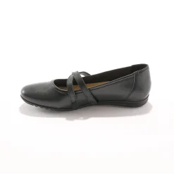 Ballerina's|Schoenen<Blancheporte Leren ballerina's met riempjes zwart