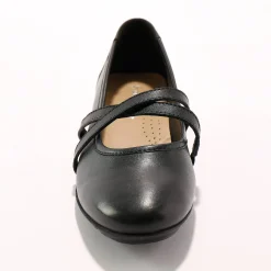 Ballerina's|Schoenen<Blancheporte Leren ballerina's met riempjes zwart