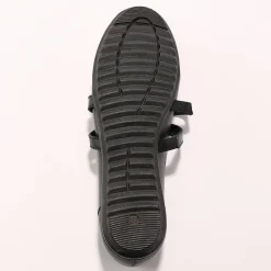 Ballerina's|Schoenen<Blancheporte Leren ballerina's met riempjes zwart