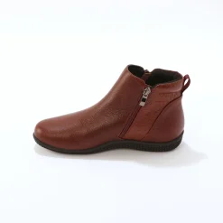Bottines En Boots|Schoenen<Blancheporte Leren boots bordeaux