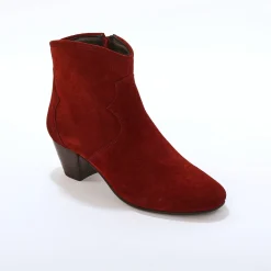Feestelijke Schoenen|Bottines En Boots<Blancheporte Leren boots in westernstijl bordeaux