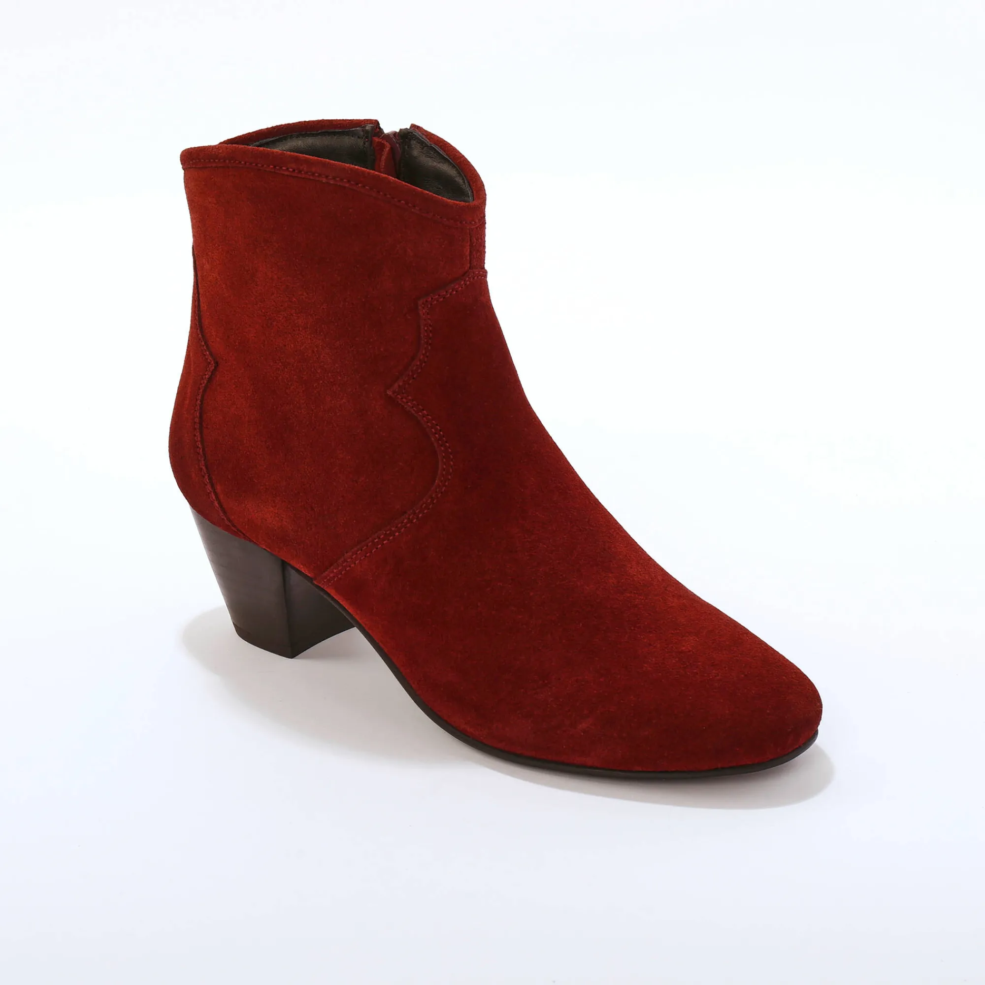 Feestelijke Schoenen|Bottines En Boots<Blancheporte Leren boots in westernstijl bordeaux