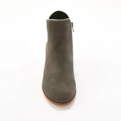 Feestelijke Schoenen|Bottines En Boots<Blancheporte Leren boots met goudkleurig biesje grijs