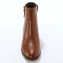 Feestelijke Schoenen|Bottines En Boots<Blancheporte Leren boots met rits bruin