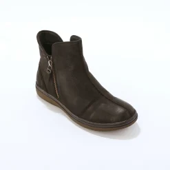 Bottines En Boots|Schoenen<Blancheporte Leren boots met rits zwart