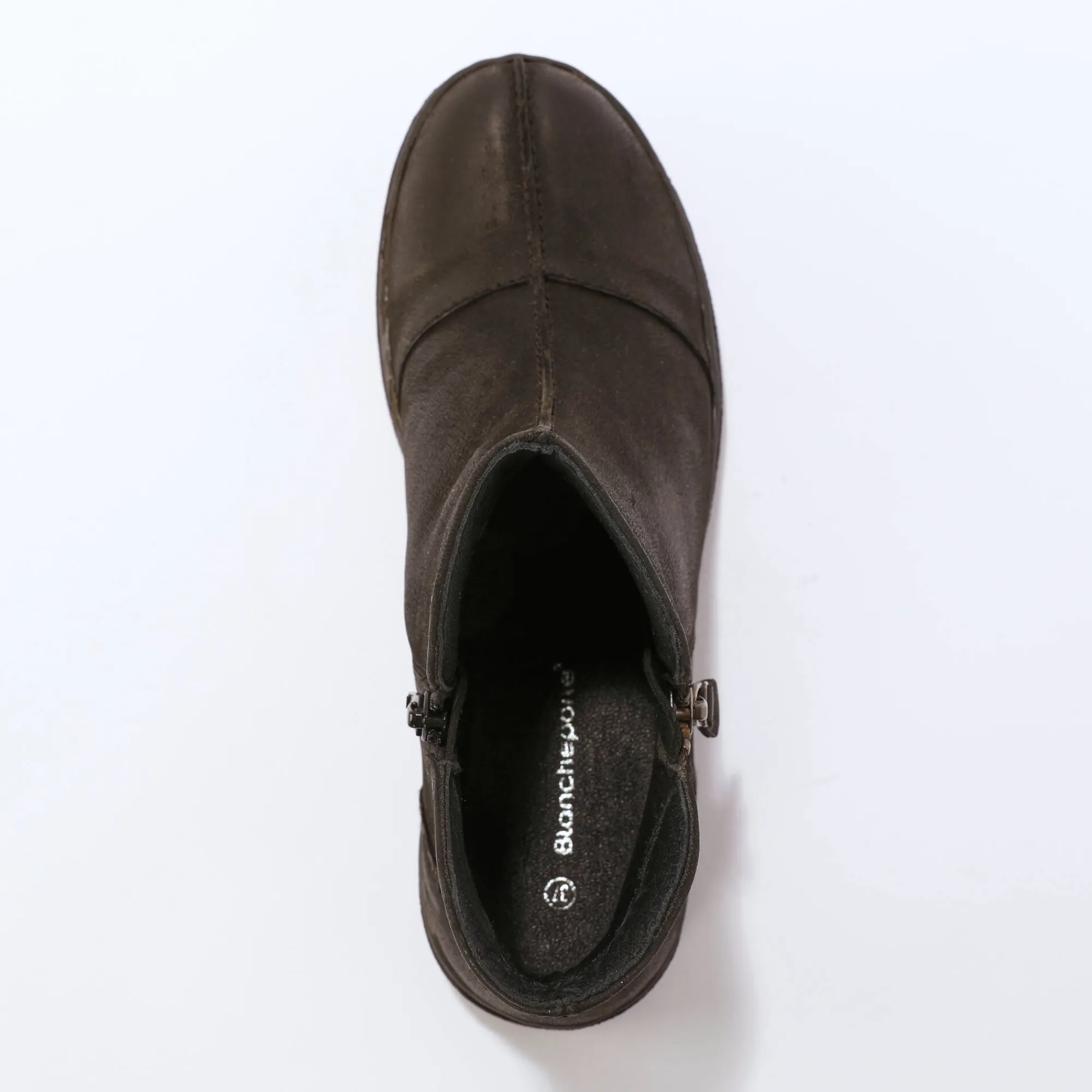 Bottines En Boots|Schoenen<Blancheporte Leren boots met rits zwart