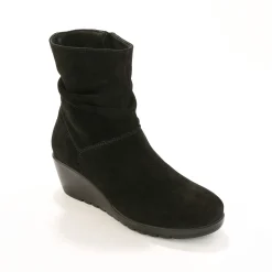 Bottines En Boots|Schoenen<Blancheporte Leren boots met sleehak zwart