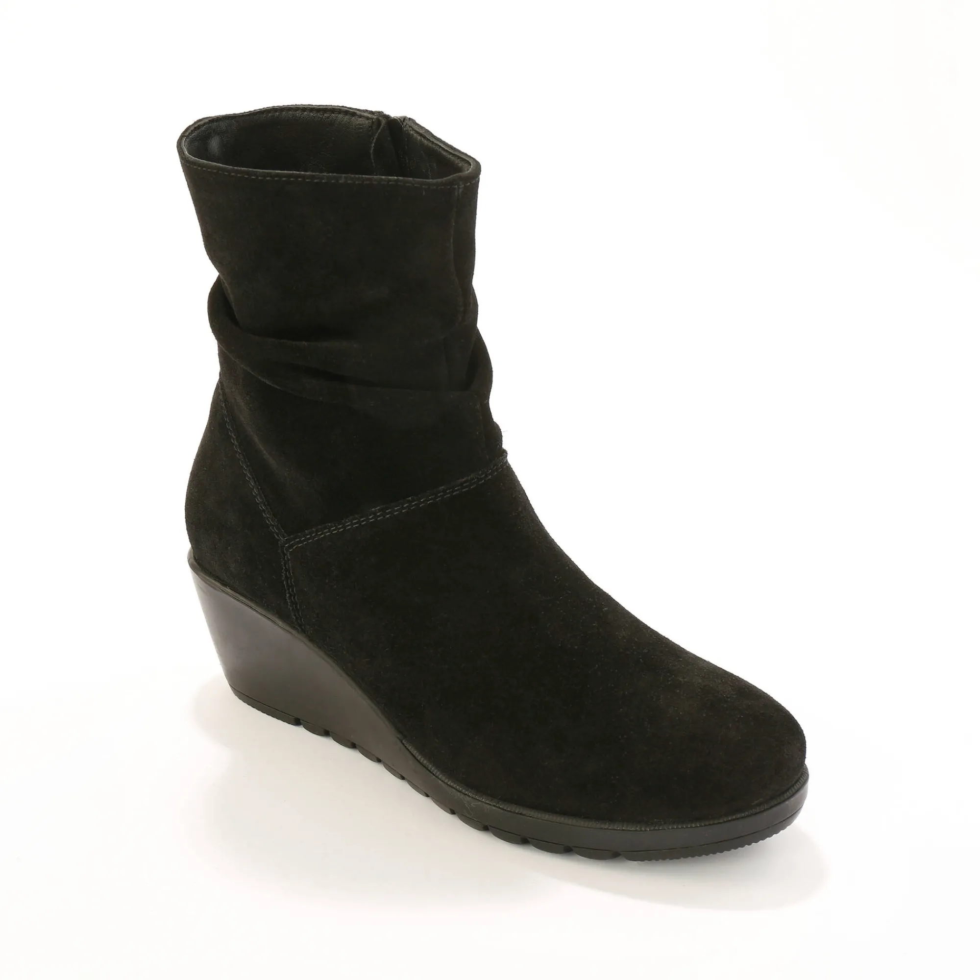 Bottines En Boots|Schoenen<Blancheporte Leren boots met sleehak zwart