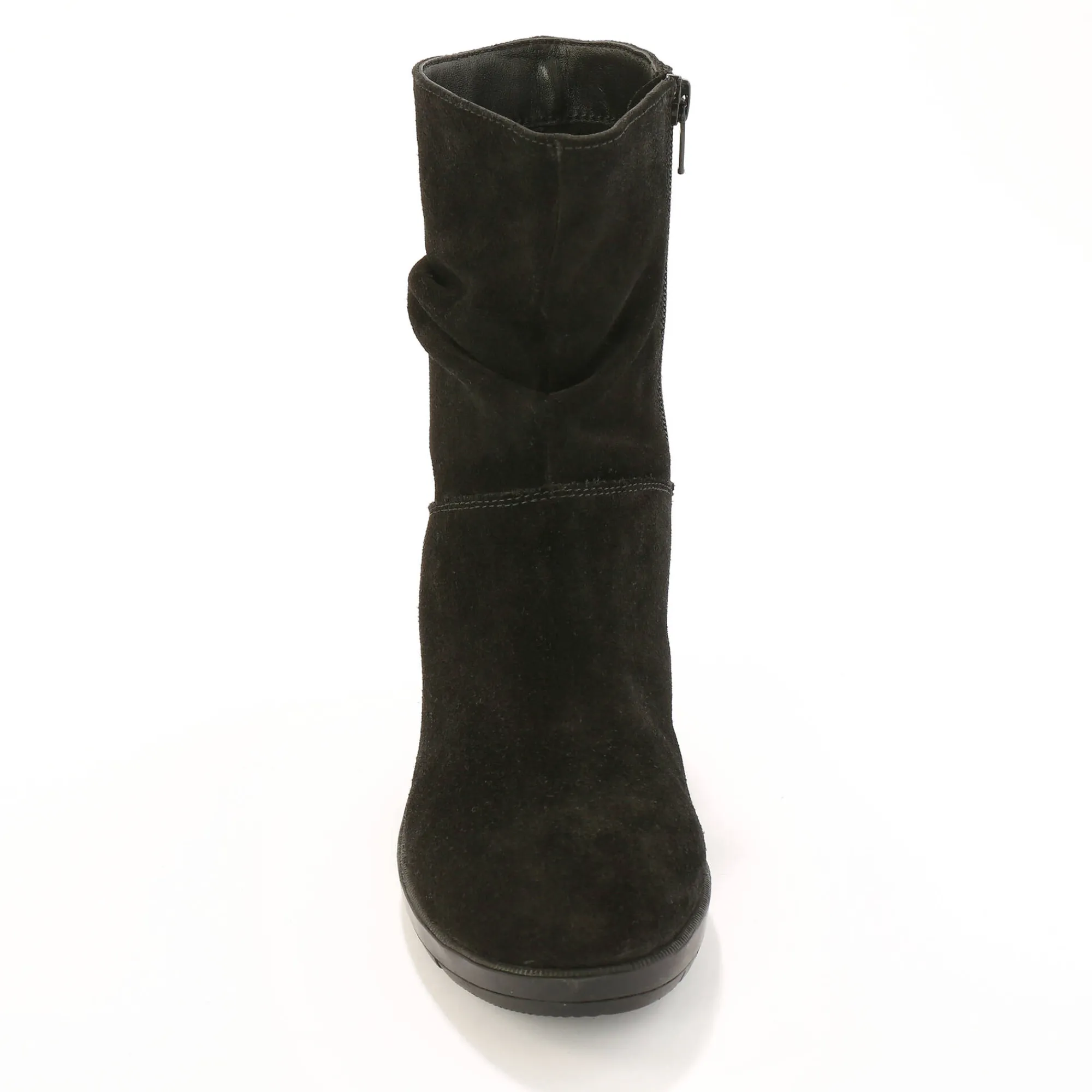 Bottines En Boots|Schoenen<Blancheporte Leren boots met sleehak zwart