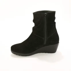 Bottines En Boots|Schoenen<Blancheporte Leren boots met sleehak zwart