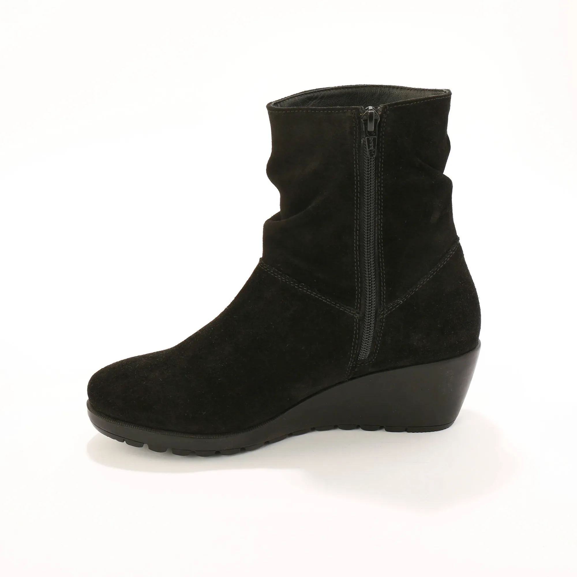 Bottines En Boots|Schoenen<Blancheporte Leren boots met sleehak zwart