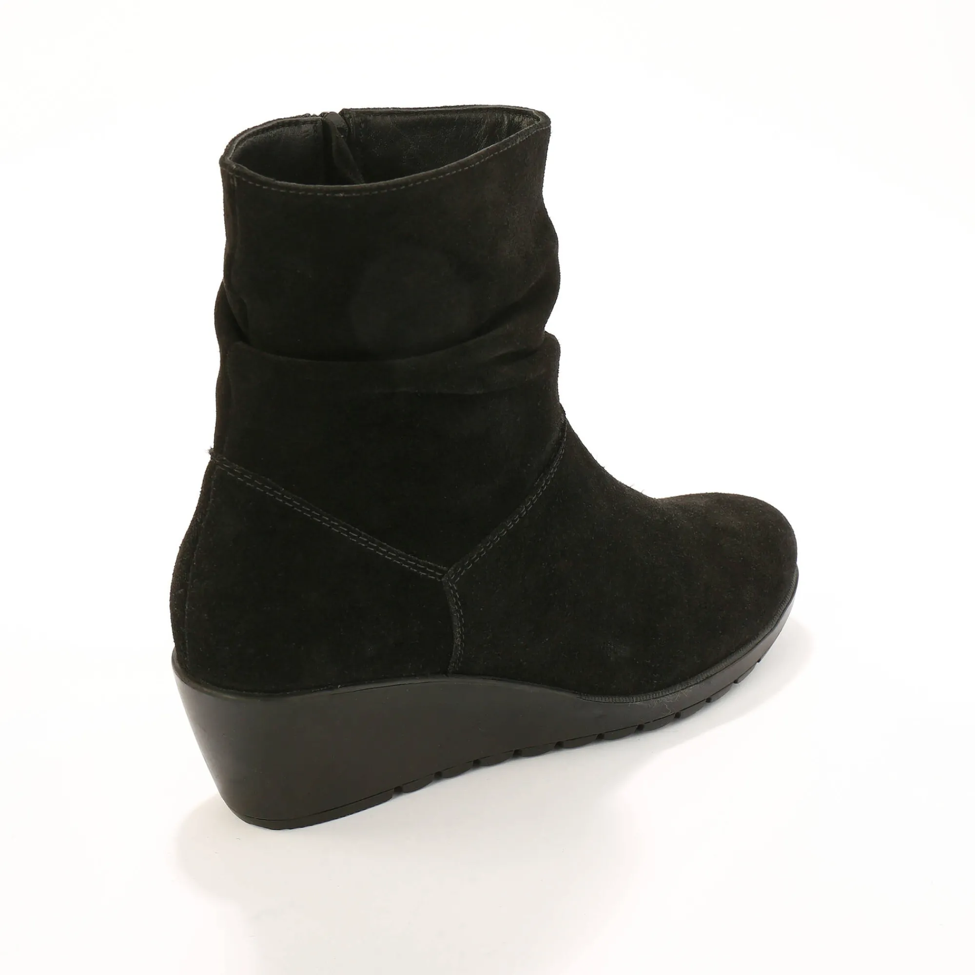 Bottines En Boots|Schoenen<Blancheporte Leren boots met sleehak zwart