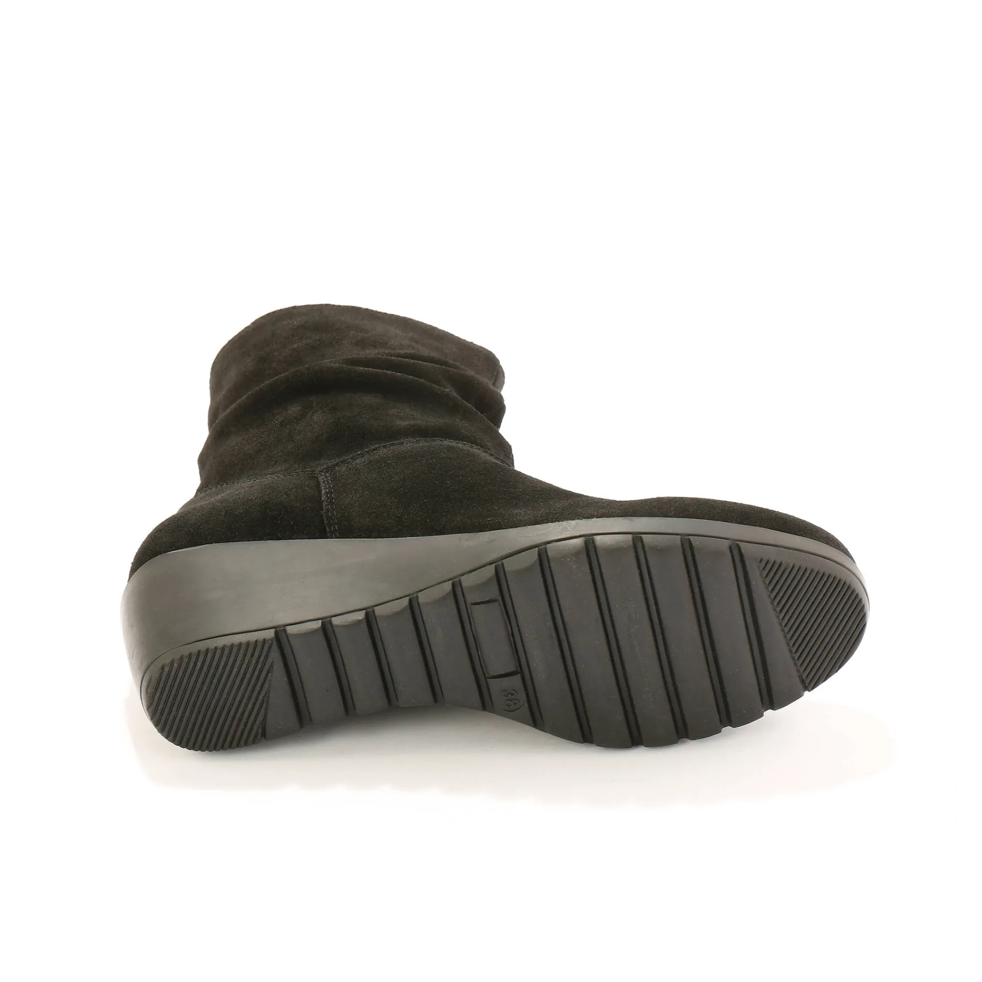 Bottines En Boots|Schoenen<Blancheporte Leren boots met sleehak zwart
