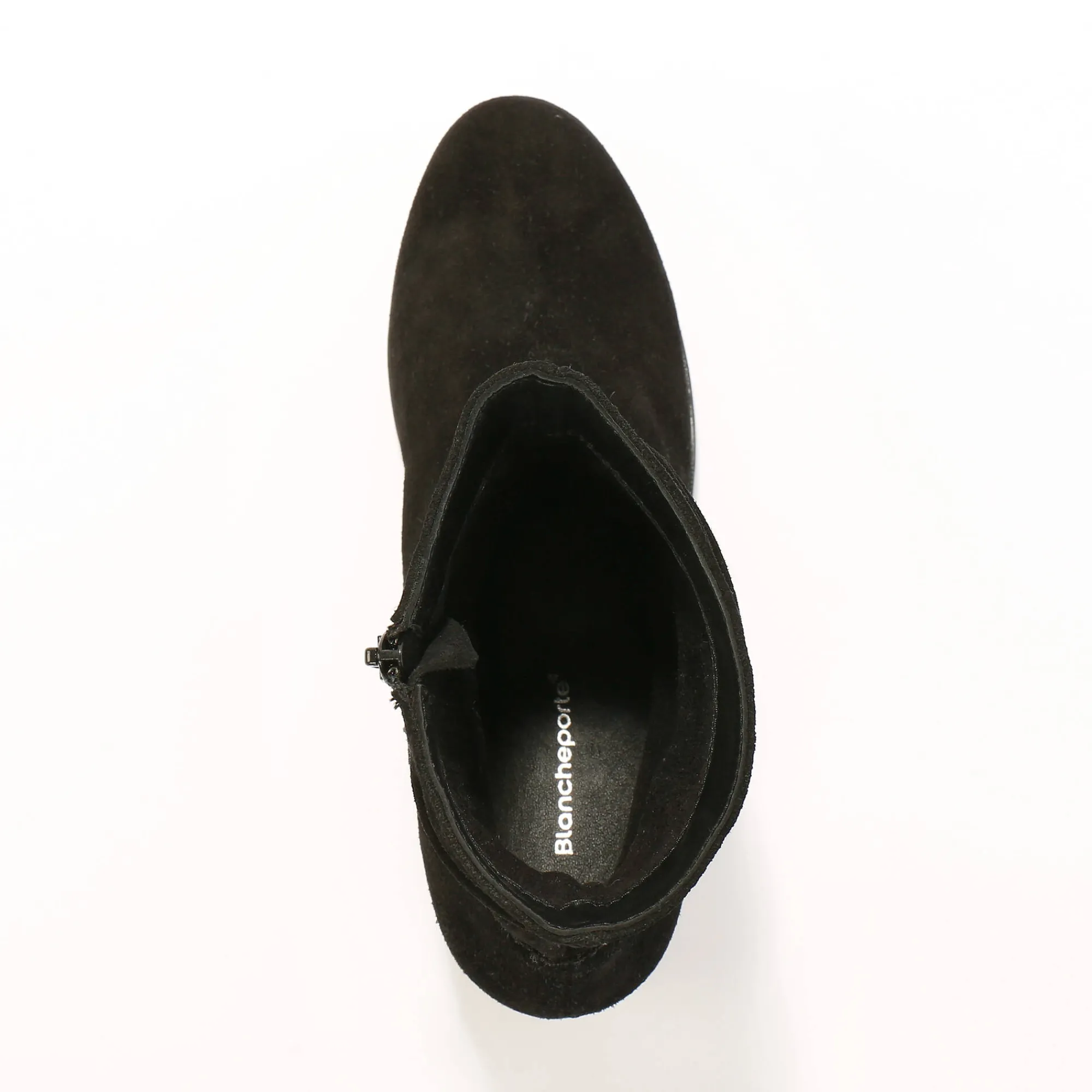 Bottines En Boots|Schoenen<Blancheporte Leren boots met sleehak zwart