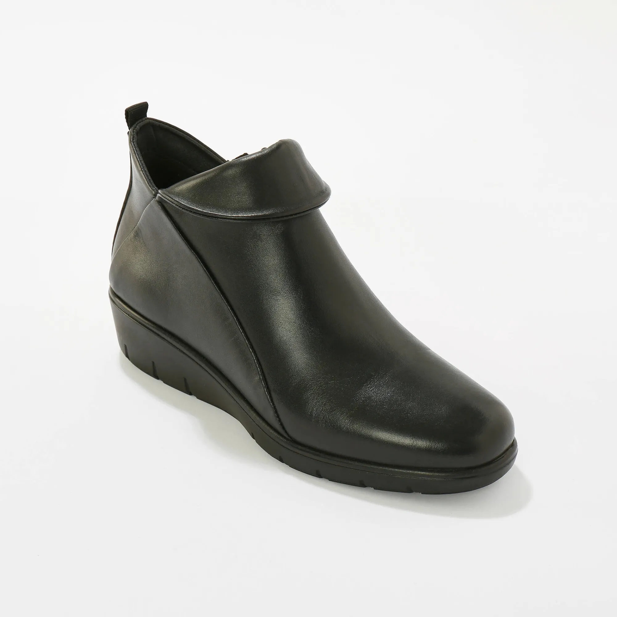 Bottines En Boots|Schoenen<Blancheporte Leren boots met sleehak zwart