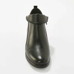 Bottines En Boots|Schoenen<Blancheporte Leren boots met sleehak zwart