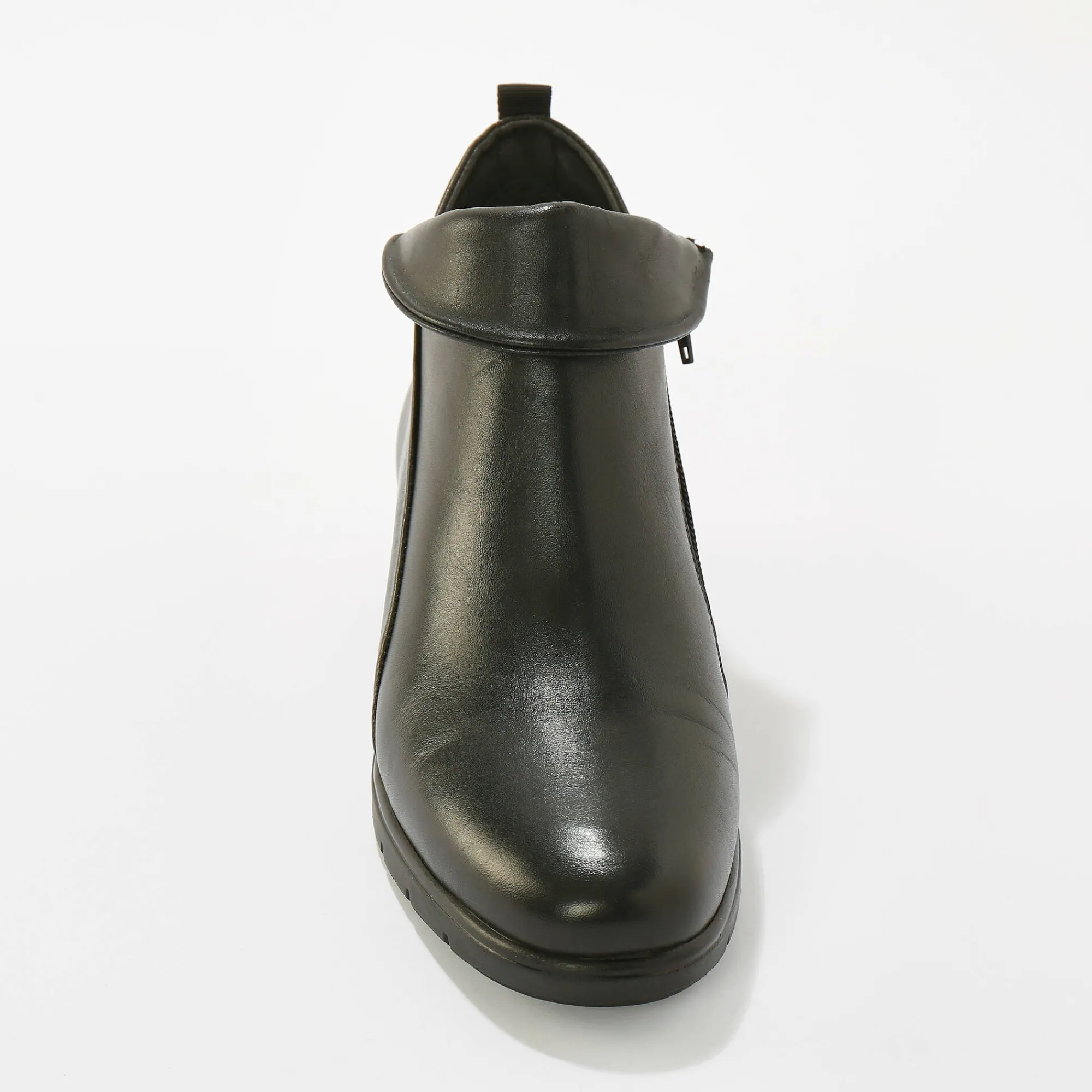 Bottines En Boots|Schoenen<Blancheporte Leren boots met sleehak zwart
