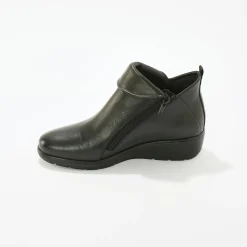 Bottines En Boots|Schoenen<Blancheporte Leren boots met sleehak zwart