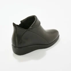 Bottines En Boots|Schoenen<Blancheporte Leren boots met sleehak zwart