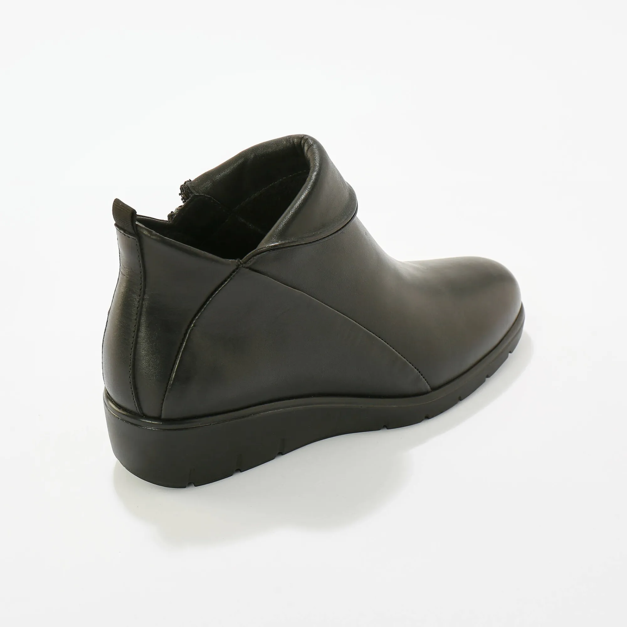 Bottines En Boots|Schoenen<Blancheporte Leren boots met sleehak zwart