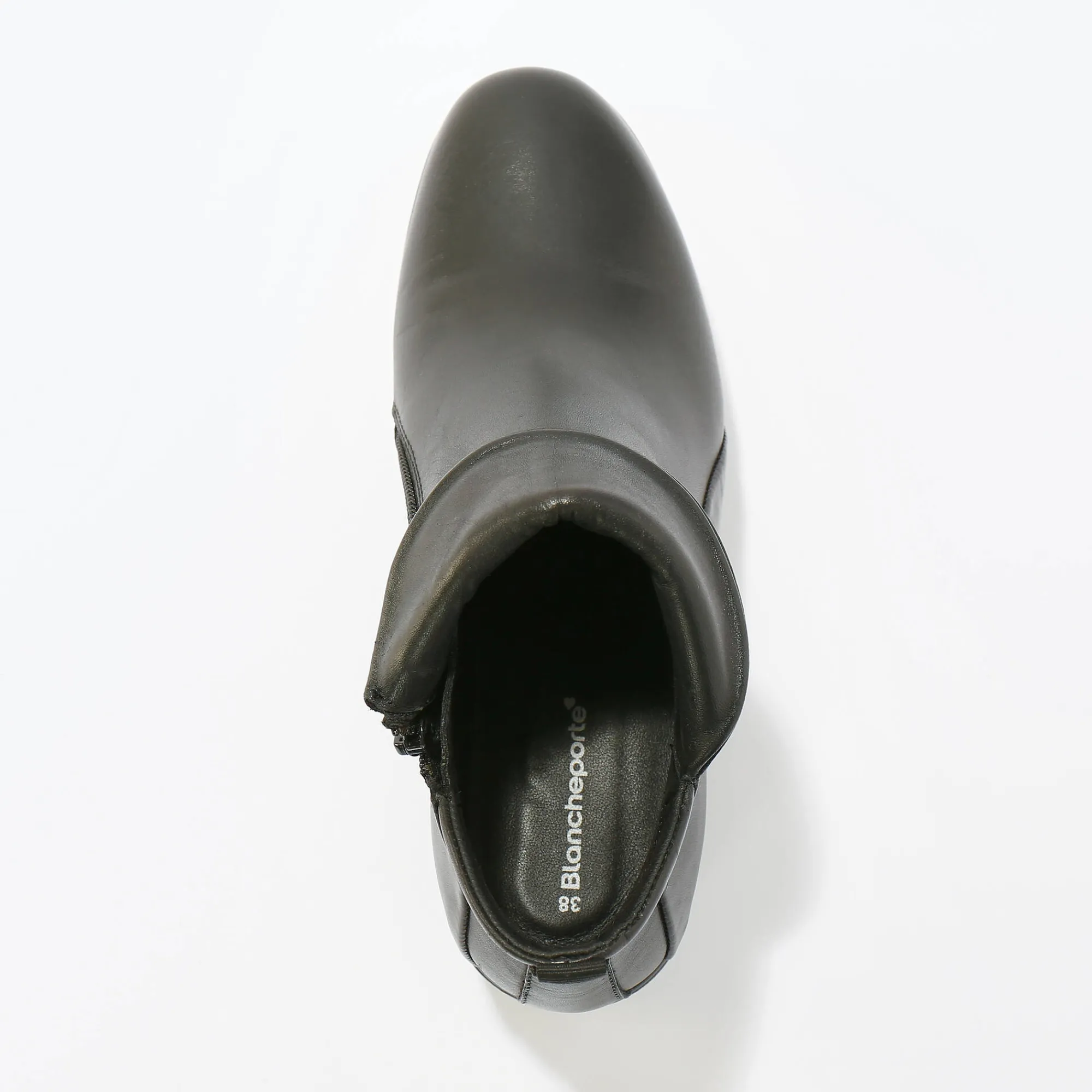Bottines En Boots|Schoenen<Blancheporte Leren boots met sleehak zwart