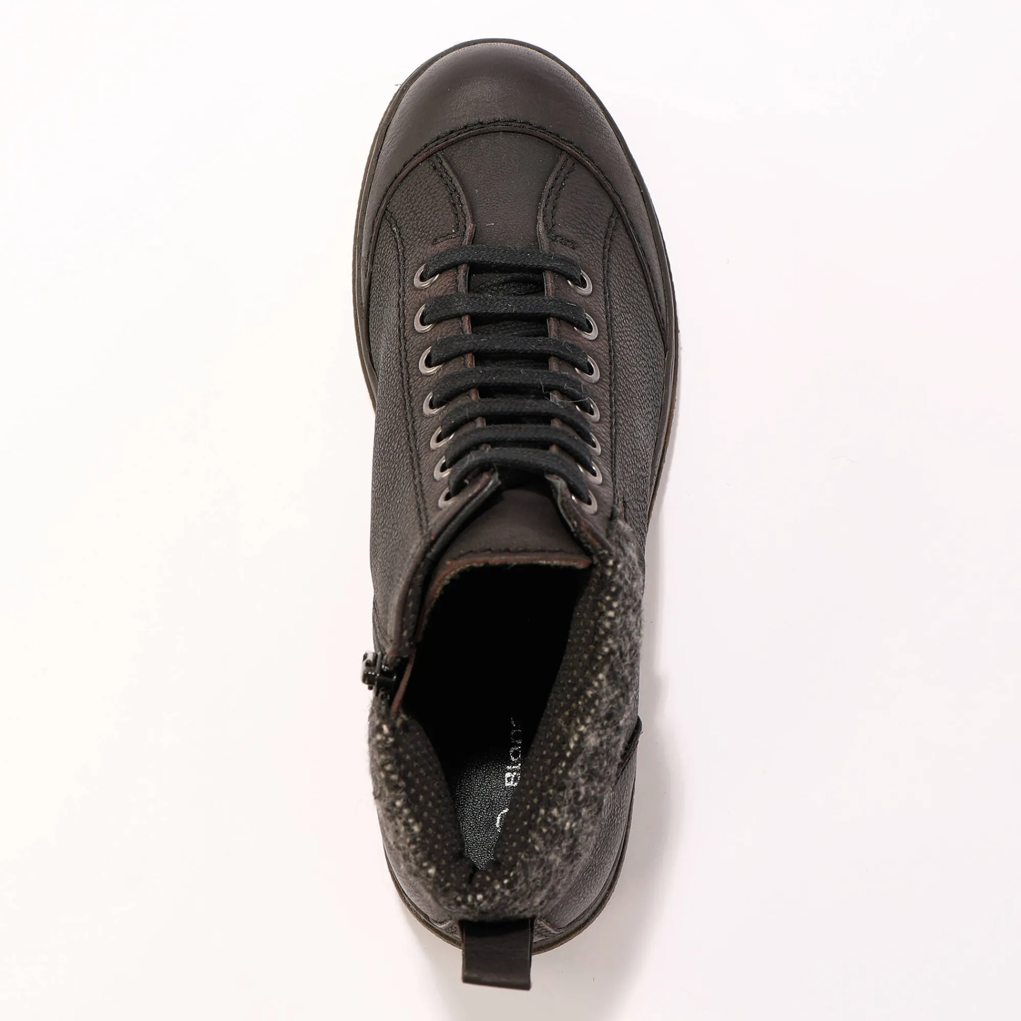 Bottines En Boots|Schoenen<Blancheporte Leren boots met veters en rits bordeaux