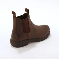 Schoenen|Schoenen Heren<Blancheporte Leren Chelsea boots, elastische zijkanten en dikke zool donkerbruin