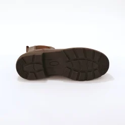 Schoenen|Schoenen Heren<Blancheporte Leren Chelsea boots, elastische zijkanten en dikke zool donkerbruin