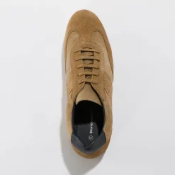 Schoenen|Schoenen Heren<Blancheporte Leren Derbies met vetersluiting en geperforeerde details taupe