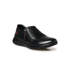 Derby's En Mocassins|Schoenen<PédiConfort Leren derby's met rits en geribbelde zool zwart