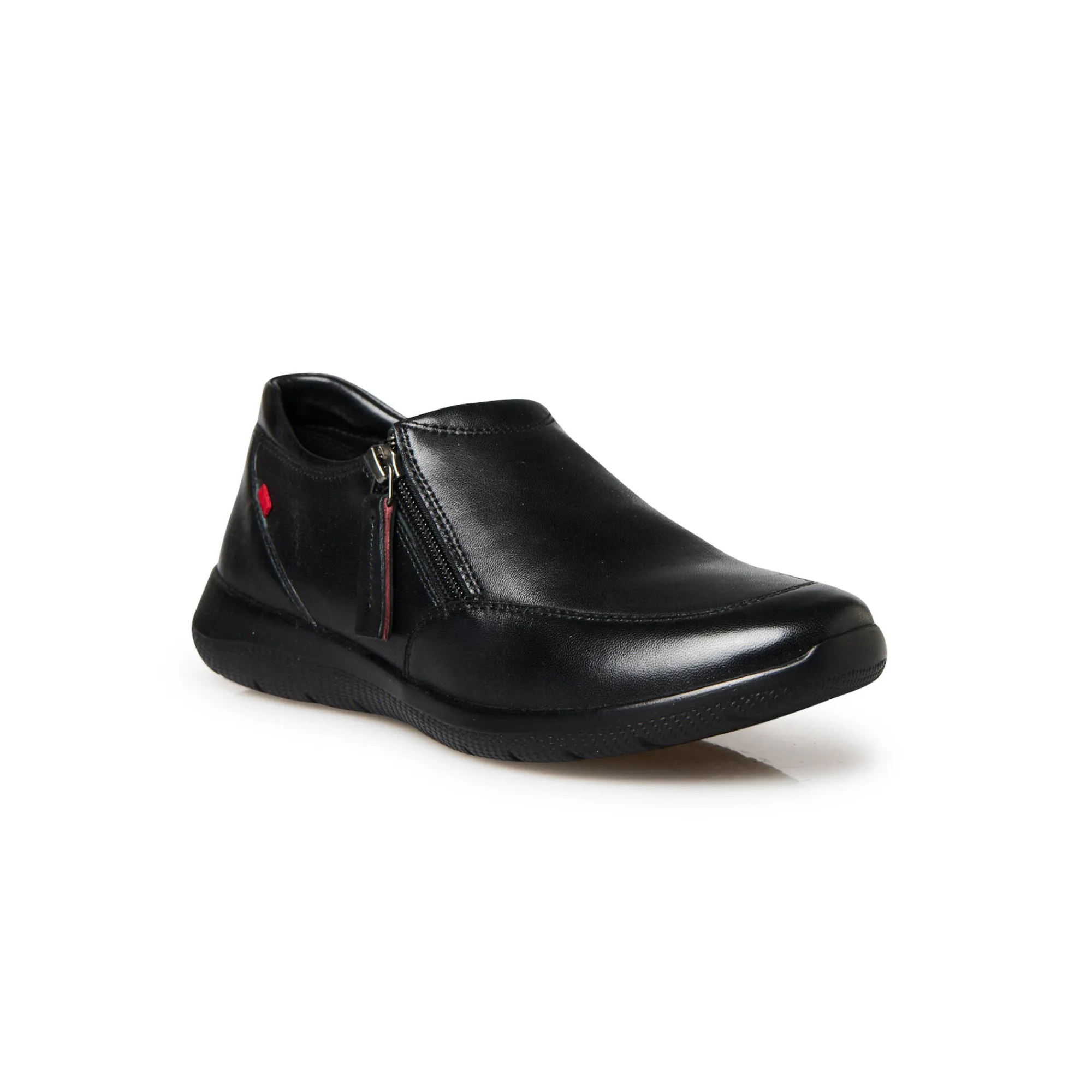 Derby's En Mocassins|Schoenen<PédiConfort Leren derby's met rits en geribbelde zool zwart