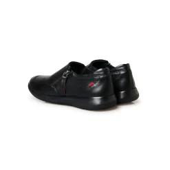 Derby's En Mocassins|Schoenen<PédiConfort Leren derby's met rits en geribbelde zool zwart