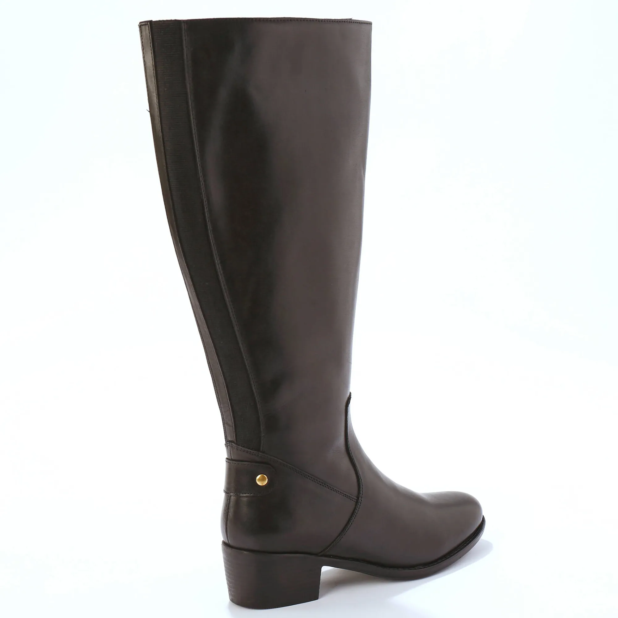 Feestelijke Schoenen|Laarzen<Blancheporte Leren laarzen, speciaal voor brede kuiten zwart