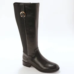 Feestelijke Schoenen|Laarzen<Blancheporte Leren laarzen, speciaal voor brede kuiten. zwart
