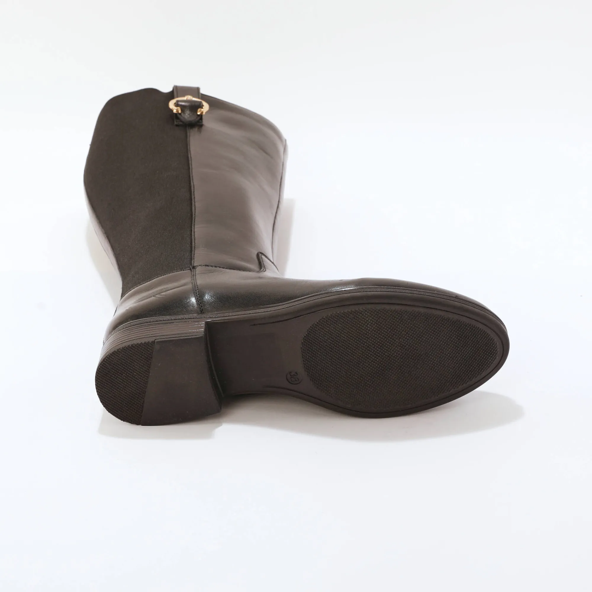 Feestelijke Schoenen|Laarzen<Blancheporte Leren laarzen, speciaal voor brede kuiten. zwart