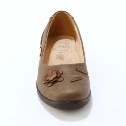 Ballerina's|Schoenen<Blancheporte Leren laarzen, speciaal voor brede kuiten taupe