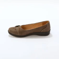 Ballerina's|Schoenen<Blancheporte Leren laarzen, speciaal voor brede kuiten taupe