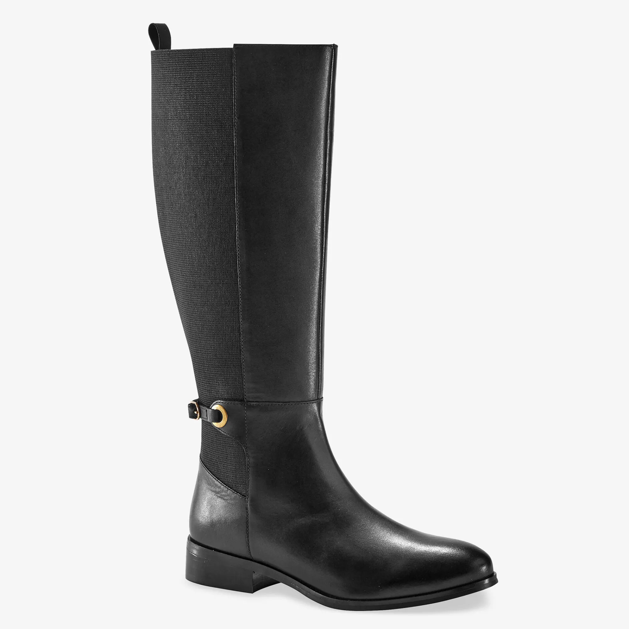 Feestelijke Schoenen|Laarzen<Blancheporte Leren ruiterlaarzen, speciaal brede kuiten zwart