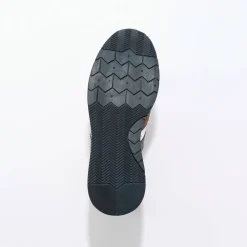 Schoenen|Schoenen Heren<Blancheporte Leren sneakers in 2 materialen, met veters en rits bruin