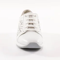 Baskets En Sneakers|Schoenen<Blancheporte Leren sneakers met ajour wit