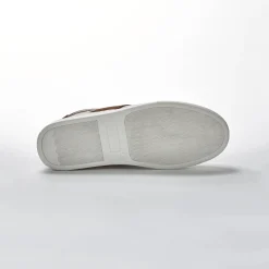 Schoenen|Schoenen Heren<Blancheporte Leren sneakers met hoge schacht, met veters en rits bruin
