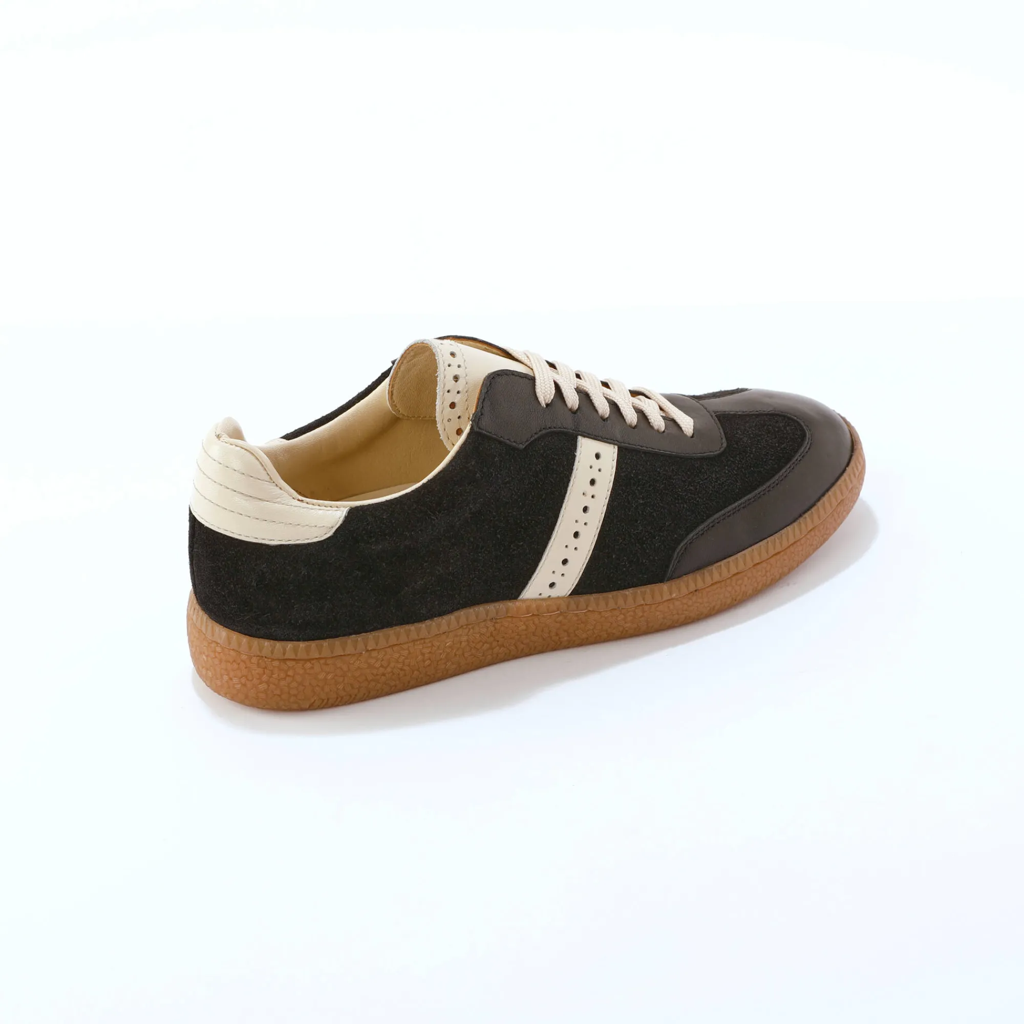Baskets En Sneakers|Schoenen<Blancheporte Leren sneakers met veters zwart