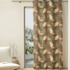 Gordijn, Glasgordijn & Store<Blancheporte Lichtdempend gordijn met bladerenprint groen