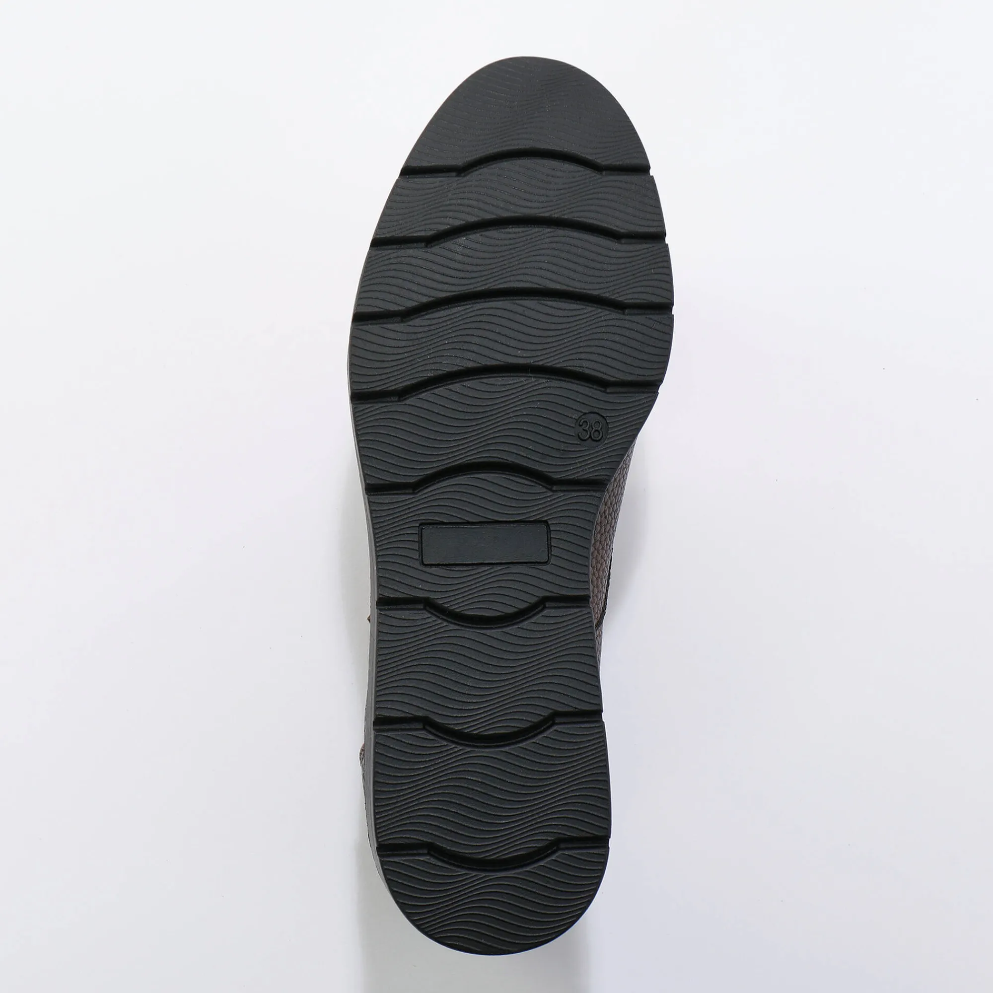 Derby's En Mocassins|Schoenen<Blancheporte Lichte derby's met veters en geribbelde sleehak chocolade
