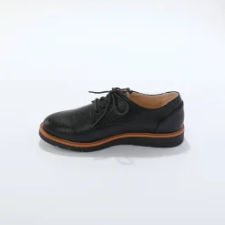 Derby's En Mocassins|Schoenen<Blancheporte Lichte derby's met veters en geribbelde sleehak zwart