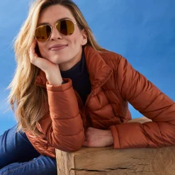Parka En Donsjas<Colors&Co Lichte gewatteerde jas, kort model karamel