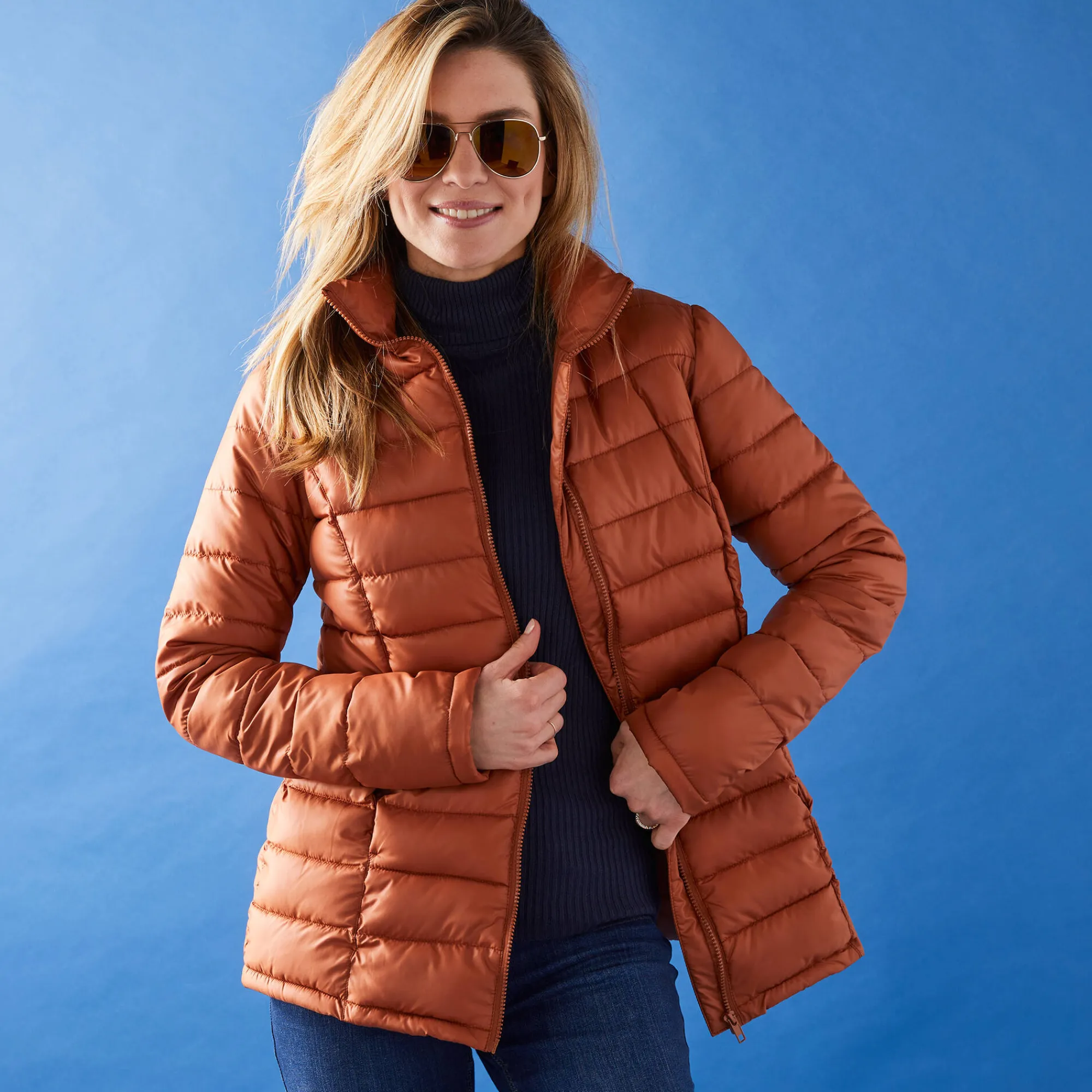 Parka En Donsjas<Colors&Co Lichte gewatteerde jas, kort model karamel