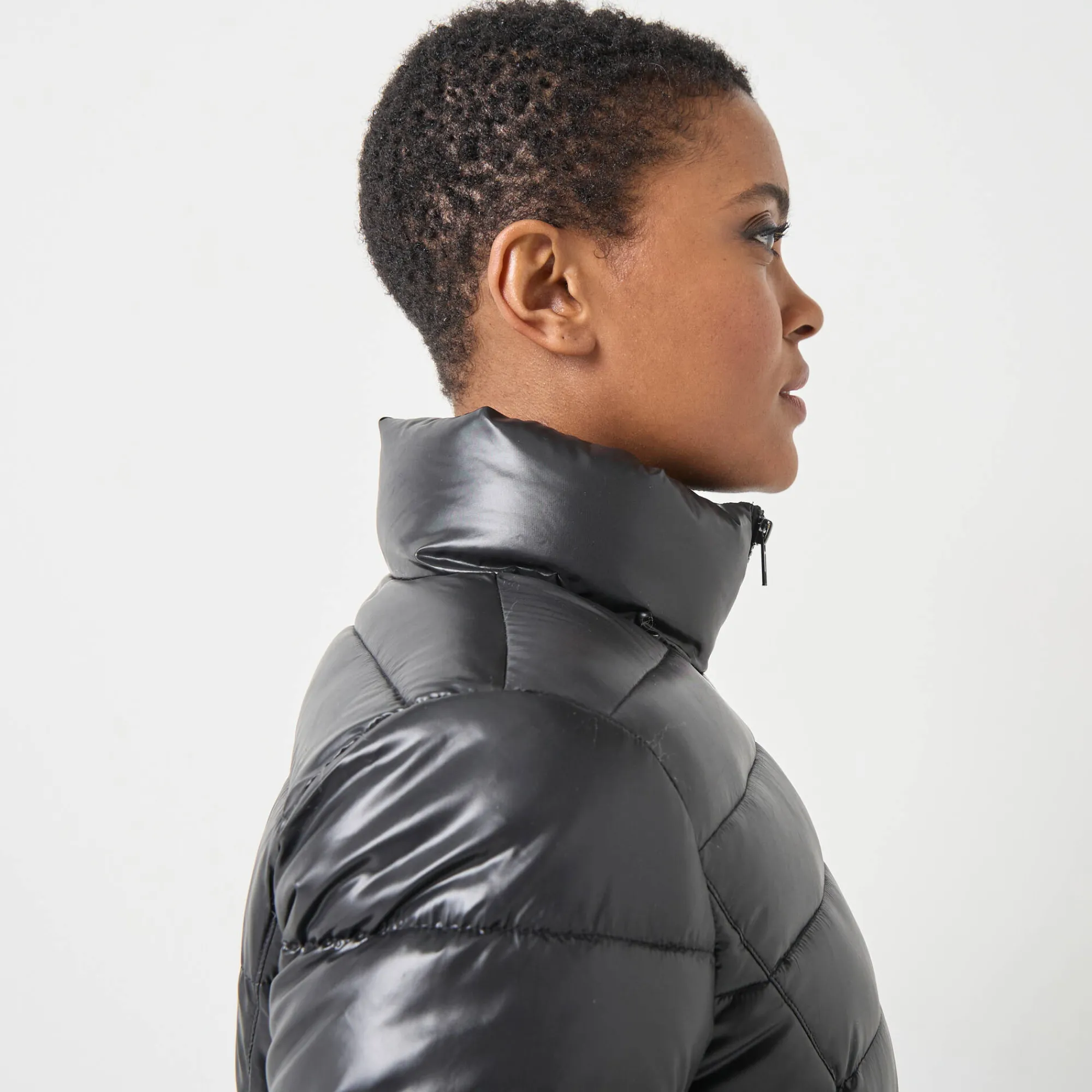 Parka En Donsjas<Colors&Co Lichte gewatteerde jas, kort model zwart