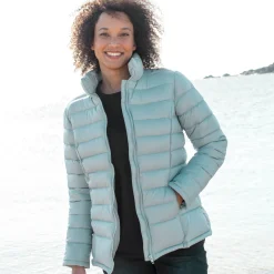 Parka En Donsjas<Colors&Co Lichte gewatteerde jas, kort model hemelsblauw